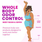 Lume Acidified Body Wash & Flushable Deodorant Wipes - 24 Hour Odor Control - Hydrating Wash