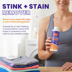 Lume Clothing Odor & Stain Remover – Laundry Booster & Soak – Removes Body Odor from Clothes – Powerful Odor-Eliminating Enzyme Formula Boosts Detergent Performance – Fragrance-Free & Dye-Free – 8 fl oz (Pack of 2)