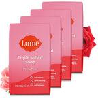 Lume Triple Milled Bar Soap - Rich Moisture & Gentle Cleansing - Paraben Free. Phthalate Free. Skin Safe - 5 ounce (Pack of 4) (Peony Rose)